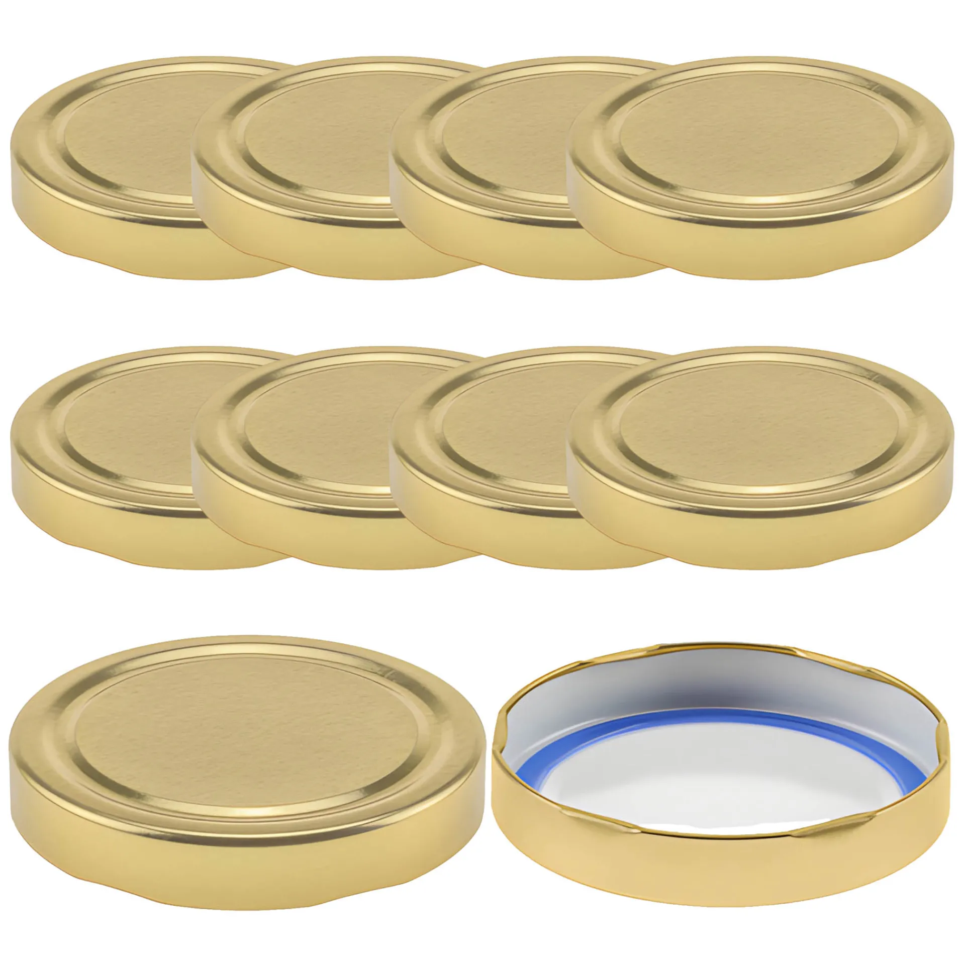 Blueseal Deckel|Twist-Off-Deckel Deep|TO 82 Deep gold für Kaltabfüllung BLUESEAL, 10 Stück