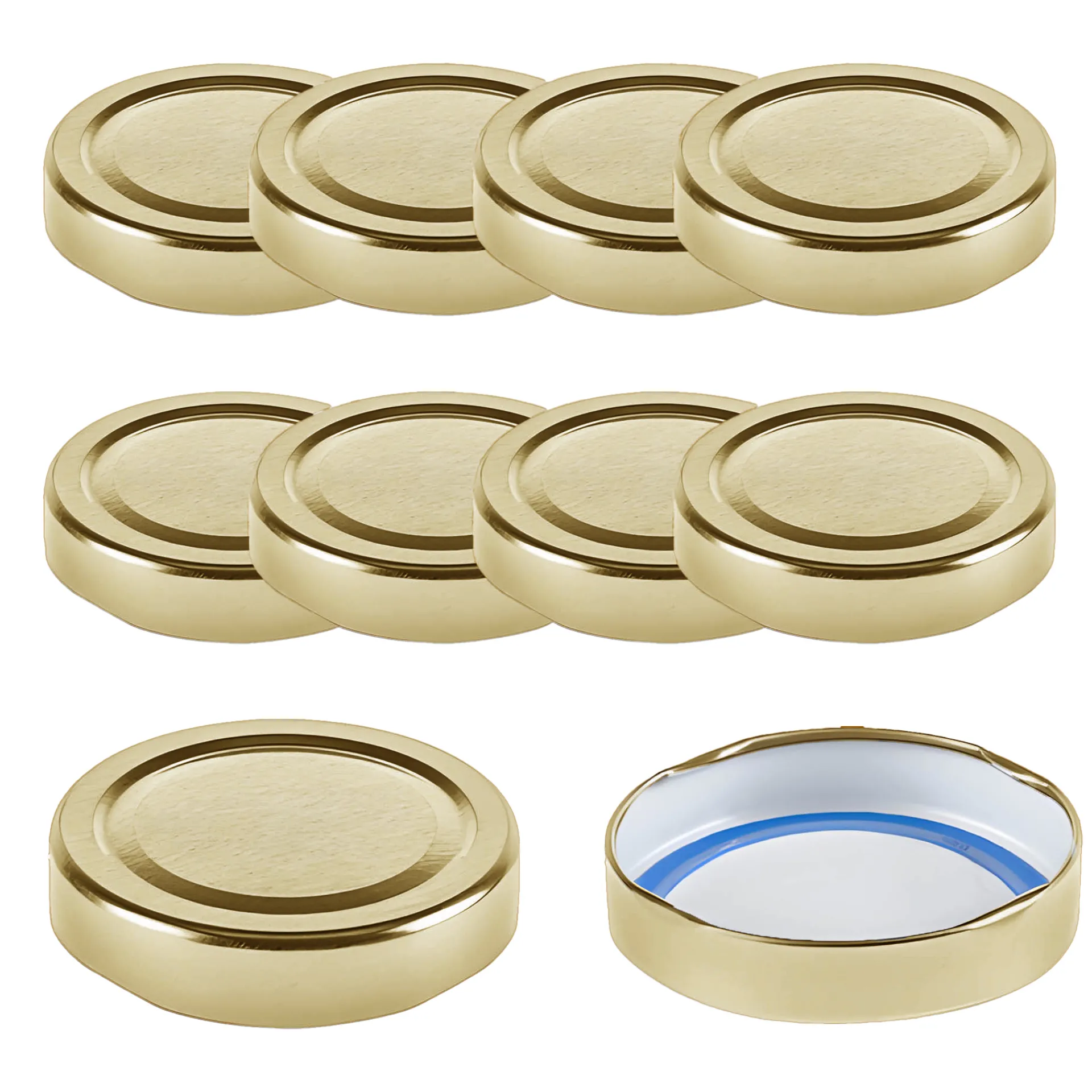 Blueseal Deckel|Twist-Off-Deckel Deep|TO 66 Deep gold past. BLUESEAL, 10 Stück