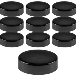 Twist-Off-Deckel Deep|TO 66 Deep schwarz Kunststoff, 10 Stück