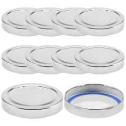 Aufstriche Und Dips|Blueseal Deckel|TO 82 Deep silber für Kaltabfüllung BLUESEAL, 10 Stück