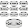 Twist-Off-Deckel Deep|TO 66 Deep silber past. mit Button, 10 Stück