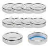 Blueseal Deckel|Twist-Off-Deckel Deep|TO 58 Deep silber ster. mit Button BLUESEAL, 10 Stück