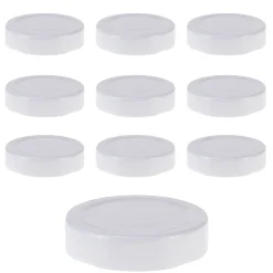 Twist-Off-Deckel Deep|TO 58 Deep weiß past. mit Button, 10 Stück