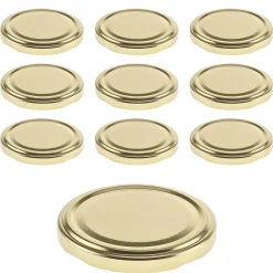 Twist-Off-Deckel|TO  70 gold past., 10 Stück