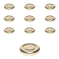 Twist-Off-Deckel|Twist-Off-Deckel|TO  43 gold past., 10 Stück
