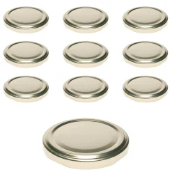 Twist-Off-Deckel|TO  63 gold past., 10 Stück
