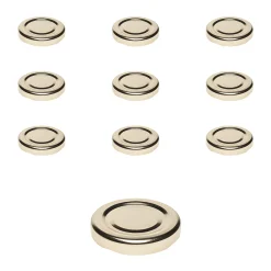 Twist-Off-Deckel|Twist-Off-Deckel|TO  48 gold past., 10 Stück