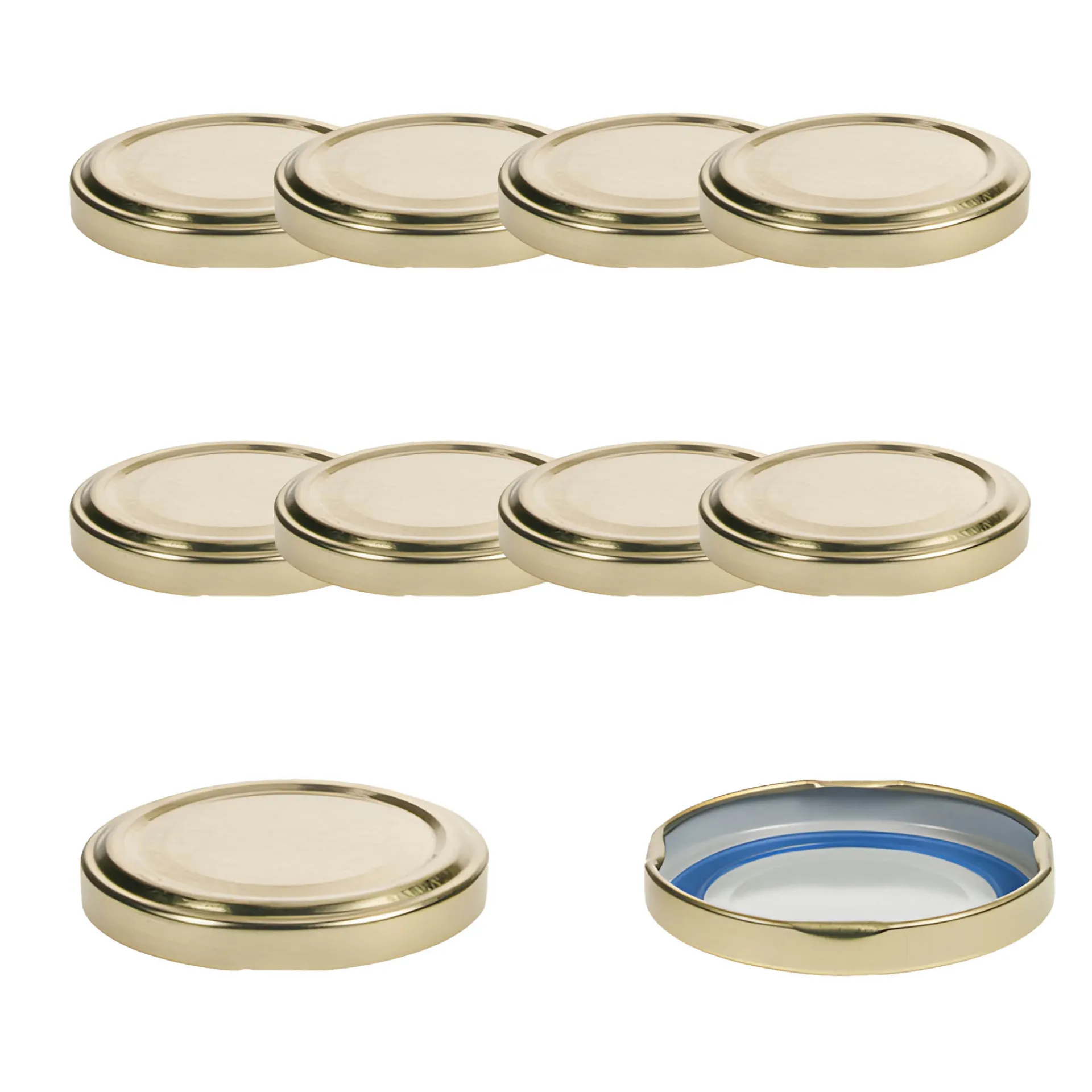 Blueseal Deckel|Twist-Off-Deckel|TO 66 gold past. BLUESEAL, 10 Stück