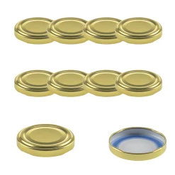 Blueseal Deckel|Twist-Off-Deckel|TO  53 gold past. BLUESEAL, 10 Stück