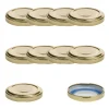 Blueseal Deckel|Twist-Off-Deckel|TO  48 gold past. mit Button BLUESEAL, 10 Stück