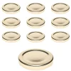 Twist-Off-Deckel|Twist-Off-Deckel|TO  58 gold past. mit Button, 10 Stück
