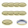 Blueseal Deckel|Twist-Off-Deckel|TO  66 gold ster. mit Button BLUESEAL, 10 Stück