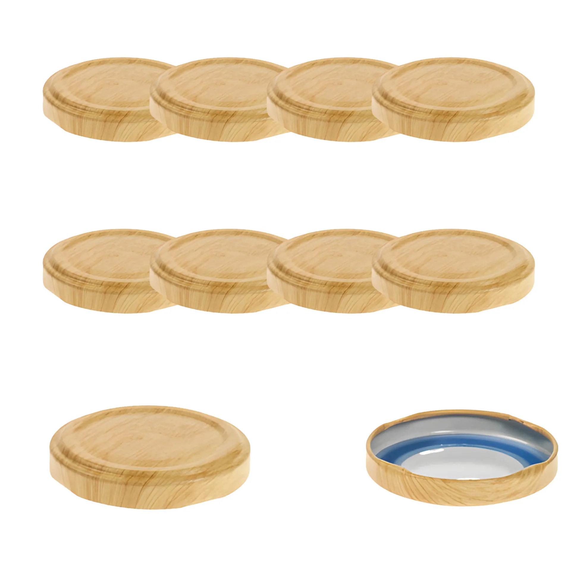 Pesto|Blueseal Deckel|TO 53 Holzdekor matt past. BLUESEAL, 10 Stück