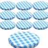 Twist-Off-Deckel|TO  82 kariert blau/weiß ster., 10 Stück