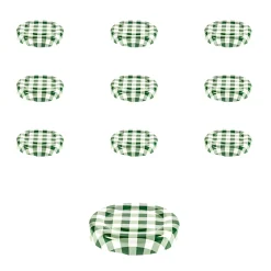Twist-Off-Deckel|Twist-Off-Deckel|TO  43 kariert grün/weiß past., 10 Stück