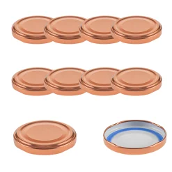 Blueseal Deckel|Twist-Off-Deckel|TO 63 kupfer past. BLUESEAL, 10 Stück
