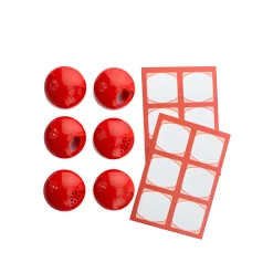 Gewürzmühlen, Streuverschlüsse|Deckel-Sets|TO 38 Multikappe 6er plus 12 Etiketten, rot