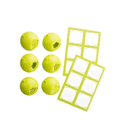 Gewürzmühlen, Streuverschlüsse|Deckel-Sets|TO 38 Multikappe 6er plus 12 Etiketten, lime