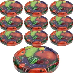 Twist-Off-Deckel|TO  82 Obstdekor past. mit Button, 10 Stück