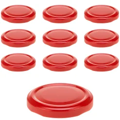 Twist-Off-Deckel|TO  58 rot past., 10 Stück