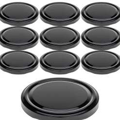 Twist-Off-Deckel|TO  82 schwarz past., 10 Stück