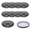 Blueseal Deckel|Twist-Off-Deckel|TO  82 schwarz past. mit Button BLUESEAL, 10 Stück