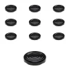 Twist-Off-Deckel|Twist-Off-Deckel|TO  43 schwarz past. mit Button, 10 Stück
