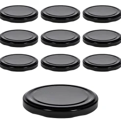 Twist-Off-Deckel|TO  82 schwarz ster., 10 Stück