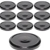 Twist-Off-Deckel|TO  82 schwarz ster. mit Button, 10 Stück