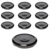 Twist-Off-Deckel|Twist-Off-Deckel|TO  66 schwarz ster. mit Button, 10 Stück