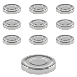 Twist-Off-Deckel|Twist-Off-Deckel|TO  53 silber past., 10 Stück