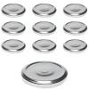 Twist-Off-Deckel|Twist-Off-Deckel|TO  66 silber past. mit Button, 10 Stück