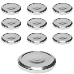 Twist-Off-Deckel|Twist-Off-Deckel|TO  66 silber past. mit Button, 10 Stück