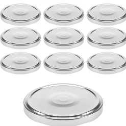 Twist-Off-Deckel|TO 82 silber past. mit Button, 10 Stück
