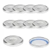 Blueseal Deckel|Twist-Off-Deckel|TO  70 silber past. mit Button BLUESEAL, 10 Stück