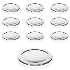 Twist-Off-Deckel|TO  63 silber ster., 10 Stück