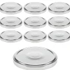 Twist-Off-Deckel|TO  82 silber ster. mit Button, 10 Stück