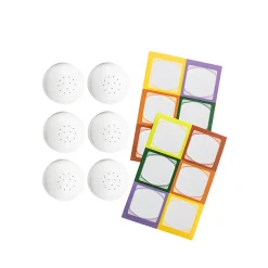 Gewürze Und Kräuter|Gewürzmühlen, Streuverschlüsse|TO 38 Streuerkappe 6er plus 12 Etiketten, weiß