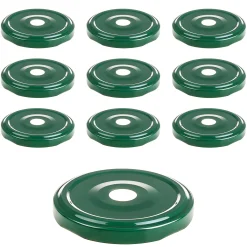Feiern Und Feste|Erdbeerzeit|TO 63 Trinkhalmdeckel grün, Loch Ø 13 mm, 10 Stück