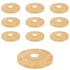 Feiern Und Feste|Picknick-Zubehör|TO 53 Trinkhalmdeckel Holzdekor, Loch Ø 13 mm, 10 Stück