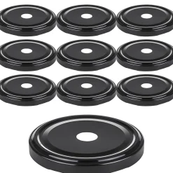 Feiern Und Feste|Picknick-Zubehör|TO 82 Trinkhalmdeckel schwarz, Loch Ø 15,5 mm, 10 Stück