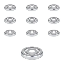 Feiern Und Feste|Picknick-Zubehör|TO 48 Trinkhalmdeckel silber, Loch Ø 13 mm, 10 Stück