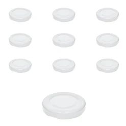 Twist-Off-Deckel|Twist-Off-Deckel|TO  48 weiß past., 10 Stück
