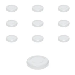 Twist-Off-Deckel|Twist-Off-Deckel|TO  43 weiß past., 10 Stück