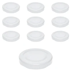 Twist-Off-Deckel|Twist-Off-Deckel|TO  53 weiß past., 10 Stück