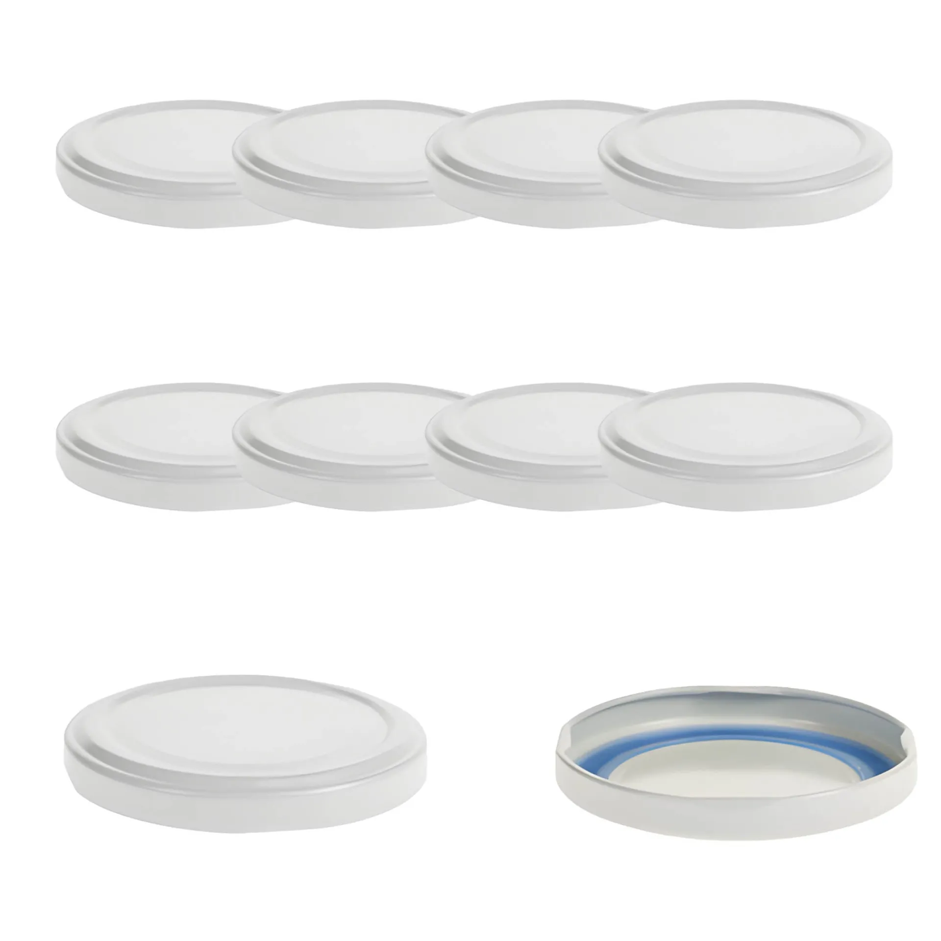 Blueseal Deckel|Twist-Off-Deckel|TO 66 weiß past. BLUESEAL, 10 Stück