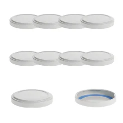 Blueseal Deckel|Twist-Off-Deckel|TO  58 weiß past. BLUESEAL, 10 Stück