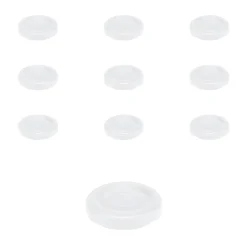 Twist-Off-Deckel|Twist-Off-Deckel|TO  43 weiß past. mit Button, 10 Stück