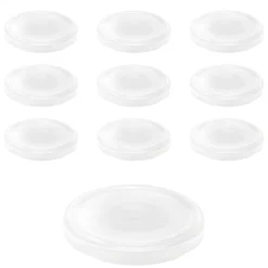 Twist-Off-Deckel|Twist-Off-Deckel|TO  66 weiß past. mit Button, 10 Stück