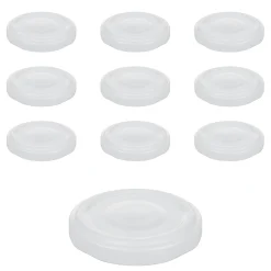 Twist-Off-Deckel|Twist-Off-Deckel|TO  53 weiß past. mit Button, 10 Stück